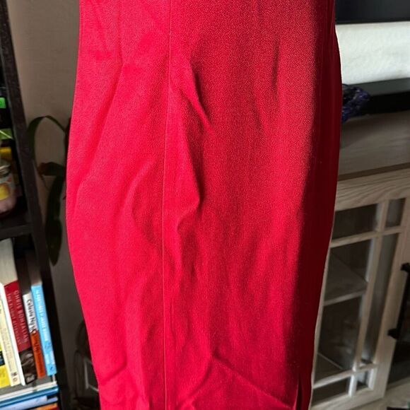 CDC size 4 Red Cross back fitted dress vintage 80s dress - Picture 3 of 8